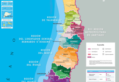 Mapa de Chile Político